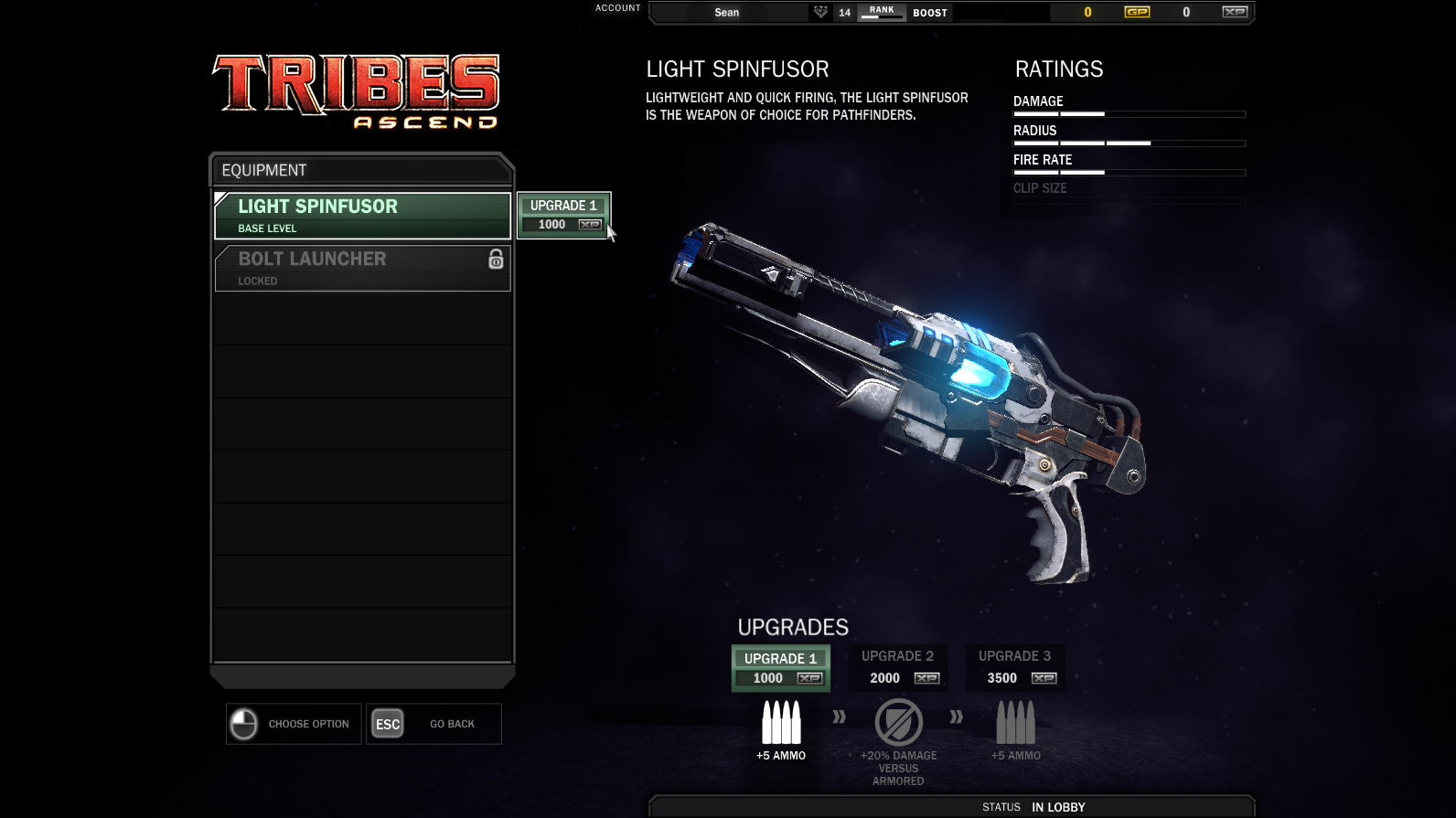 Click image for larger version. Name:	3_TribesAscend_New_WeaponUpgrade.jpg Views:	110 Size:	413.1 KB ID:	13258