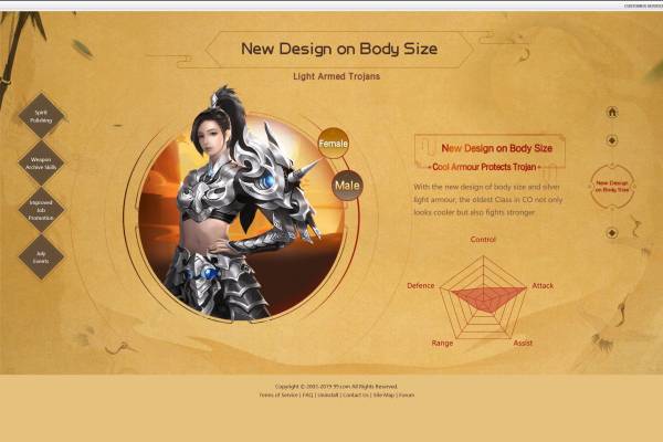 Conquer Online New Design on Body-size